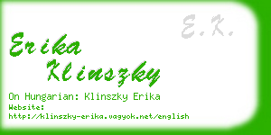 erika klinszky business card